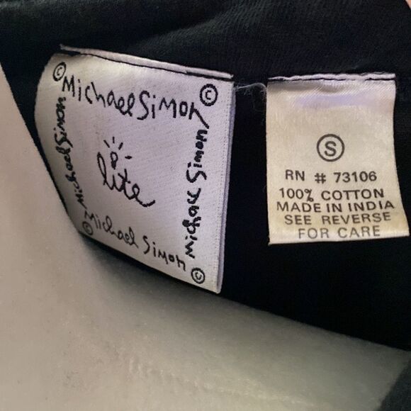 MICHAEL Simon Lite Vintage Embroidered Dog Patch Button Up Cardigan - Picture 5 of 5